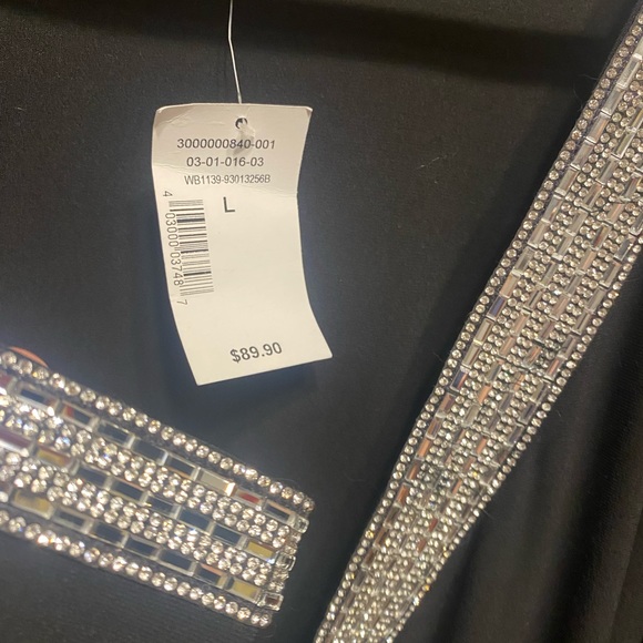 MSK Black Party Dress with sparkling accent - Picture 2 of 4